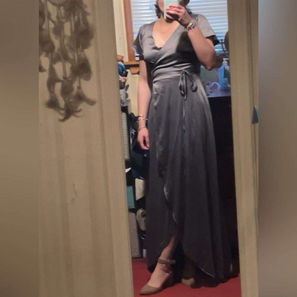 Baltic Born Satin Wrap Dress-NWT